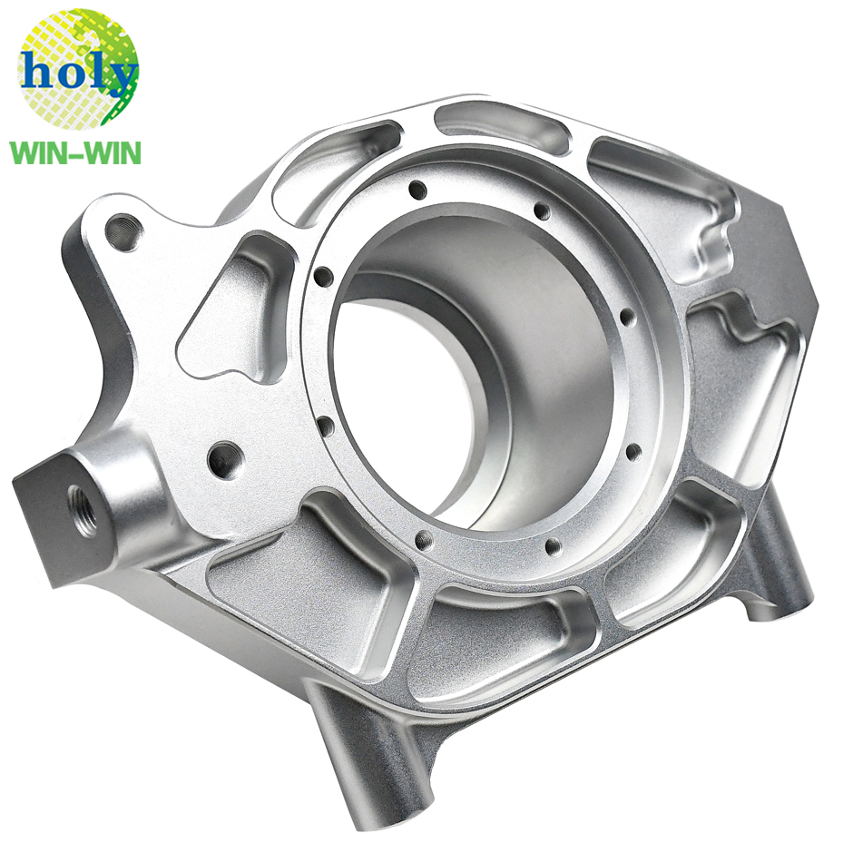 Fine Bead Blasting Silver CNC Machining Parts Radical Front Upright